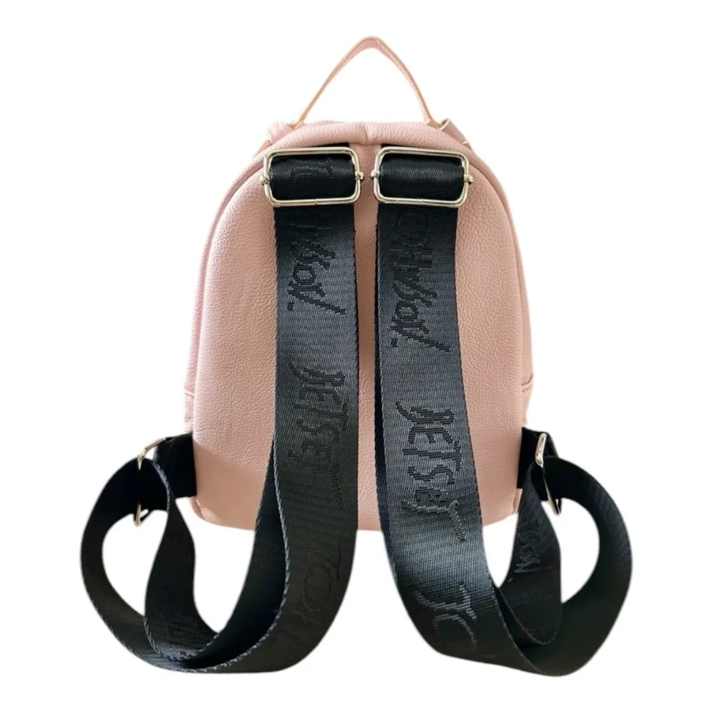 Betsey Johnson Light Pink Debossed Logo Heart Mini Backpack Purse Womens‎